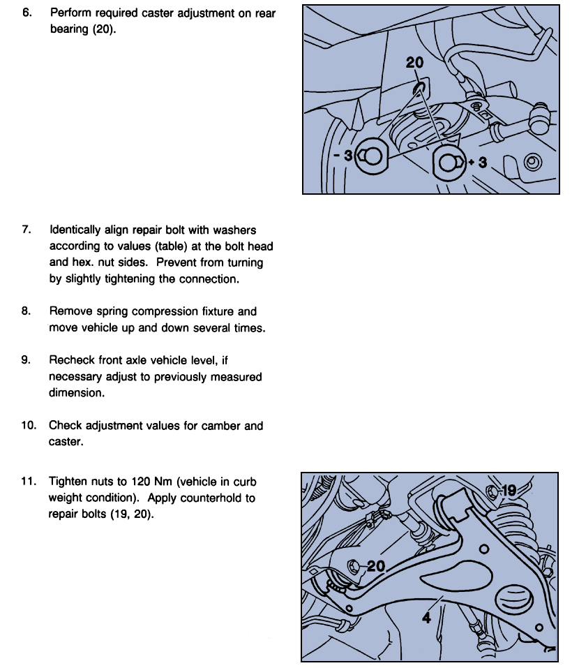 Adjustment Possibilities